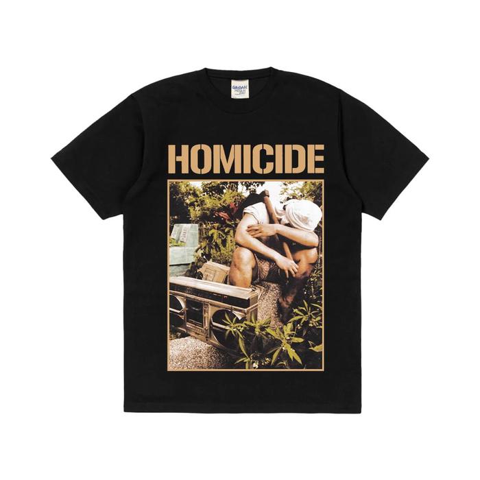 [COD] Kaos T-shirt Band Homicide - Nekrophone Hitam - Hitam, S