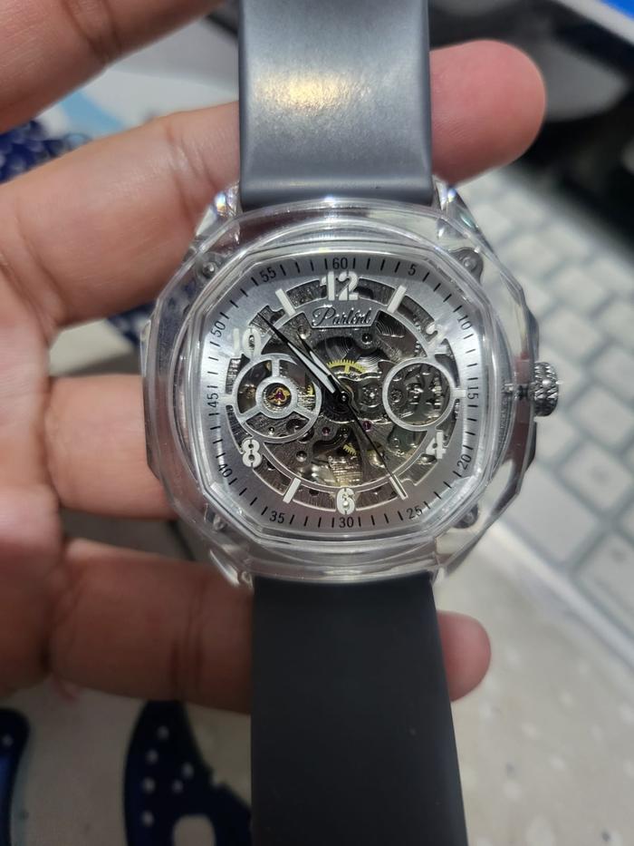 Preloved - Jam Tangan Watch Parlent Gallant Lite Automatic Movement Sk3leton Dial 2nd Original