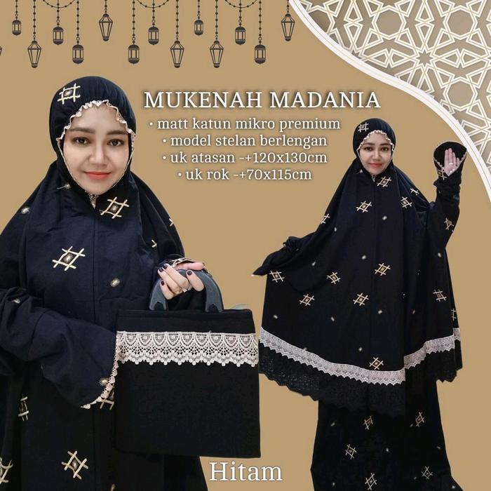 Mukena Setelan Putusan Madania / Mukena Madeen Katun Mikro Premium Bordir Tebal Berwarna Atasan Sete