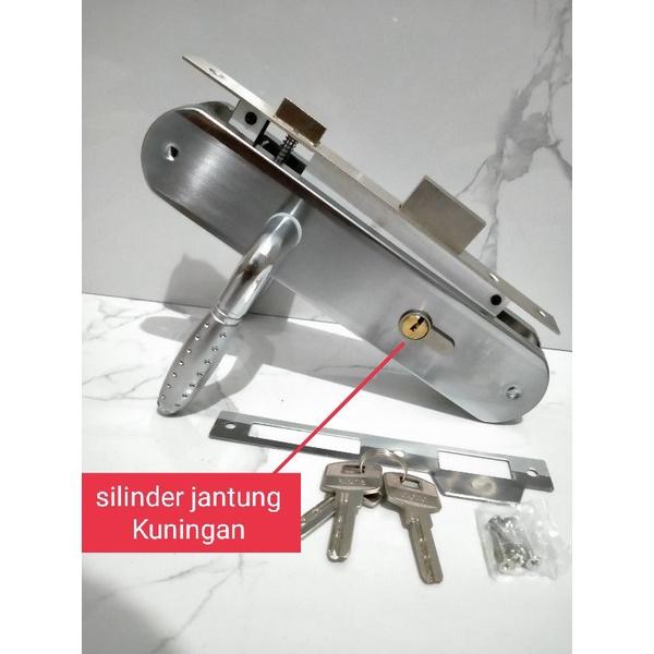 kunci pintu besar 25cm handle pintu komplit satu set gagang kunci pintu besar bagus