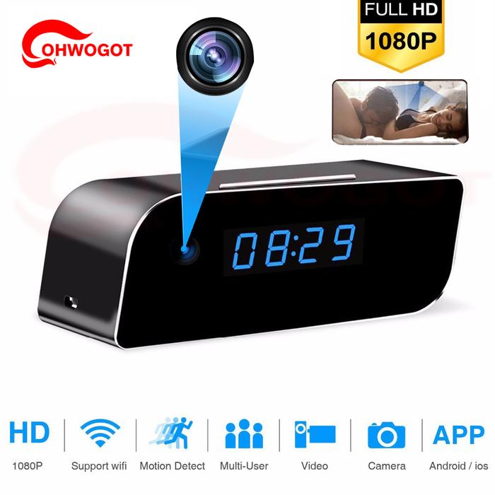 Mini Wireless Surveillance Camera Wifi 1080P HD Clock Camera Home