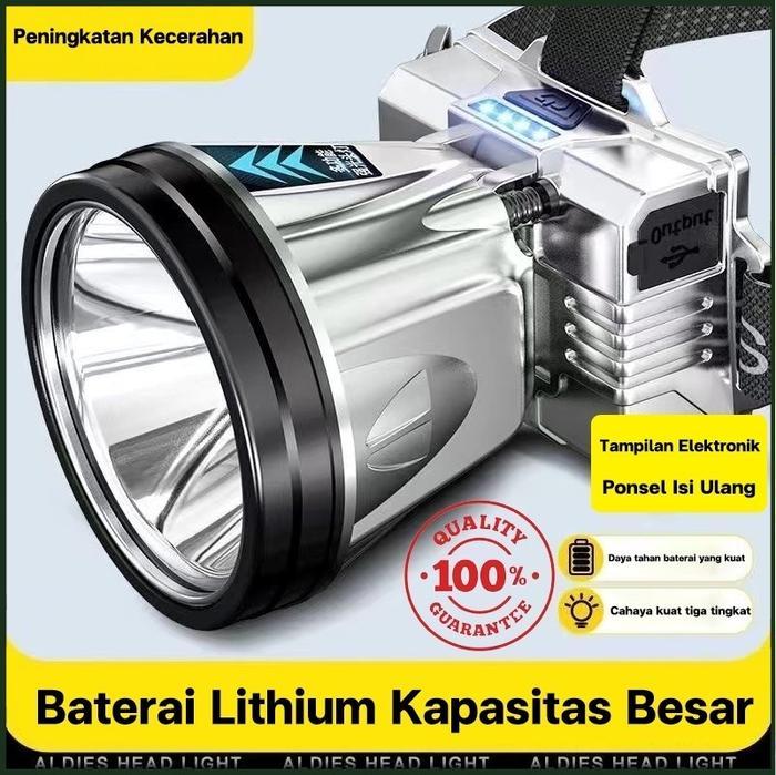 Senter Kepala Super Terang FULL Senter Kepala protable senter recharger