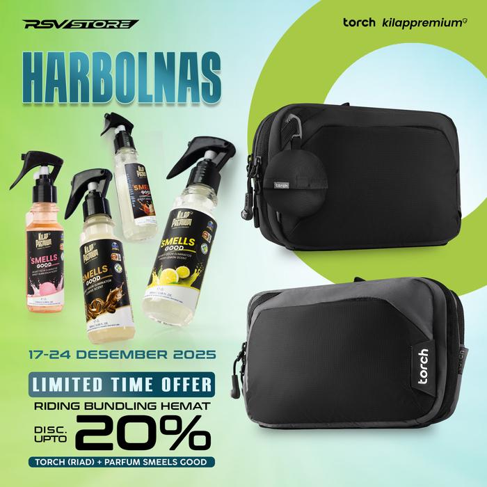 (Bundle) TORCH Riad Sling Bag + Parfum Helm Kilap Premium Smells Good | Tas Selempang Bahu UNISEX