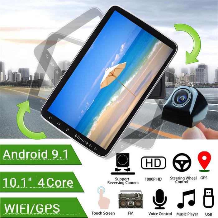 10 INCH Android 9.1 Car Radio Single 1 DIN Stereo Head Unit GPS Navi