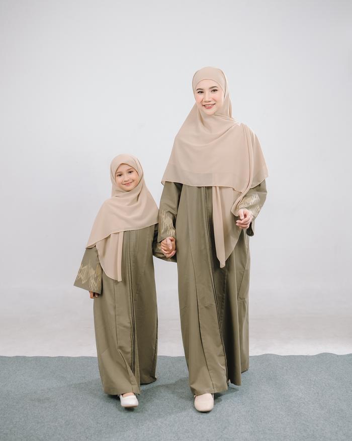 PROMO!! ALTHAFF Ayyash nurida Gamis couple ibu dan anak perempuan abaya sarimbit keluarga bahan katu
