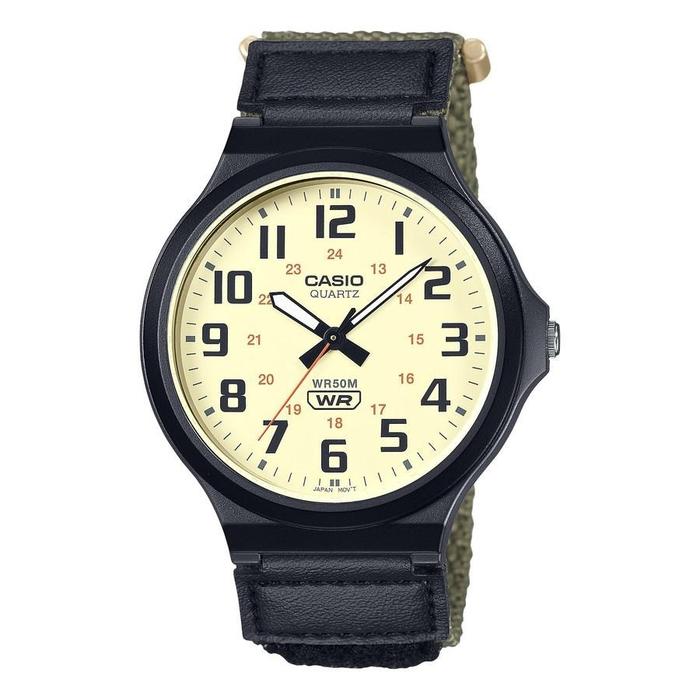 Jam Tangan Pria CASIO MW-240B-3BVDF Analog-Kanvas Original