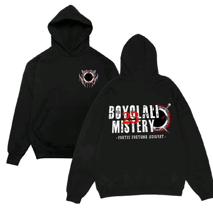 Promo! Hoodie Boyolali Mistery Bahan Cotton Tebal Murah Dan Halus Warna Hitam