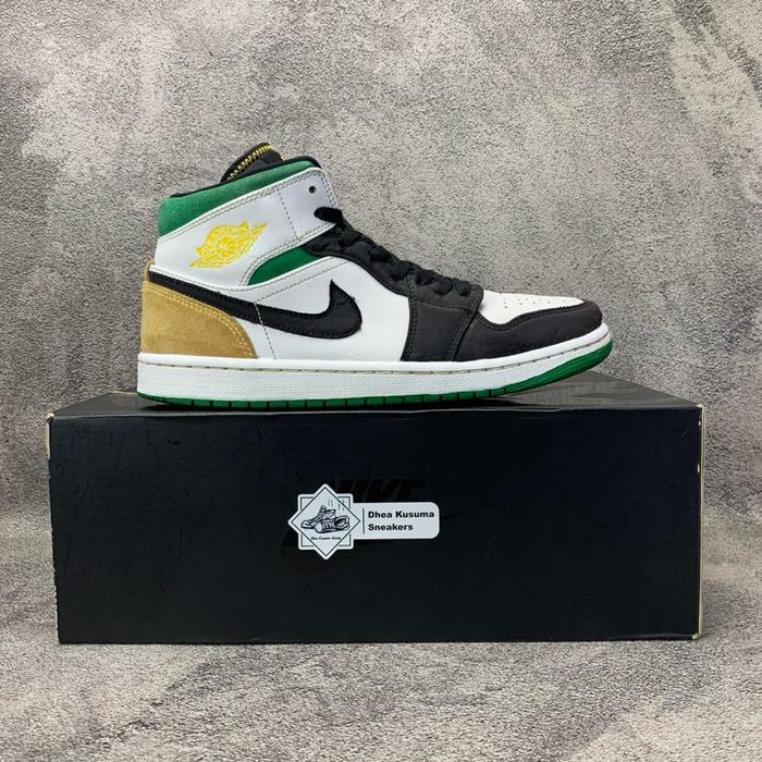 Sepatu Second Air Jordan 1 Mid SE 'Oakland' Size 42 insole 26,5 cm Original Guarantee 100%