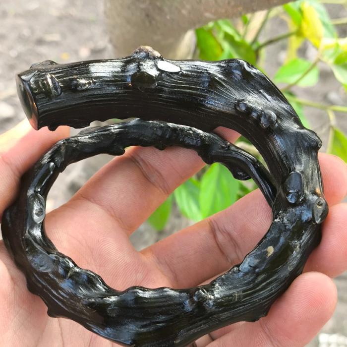 GELANG AKAR BAHAR HITAM JUMBO LENTUR NGURAK