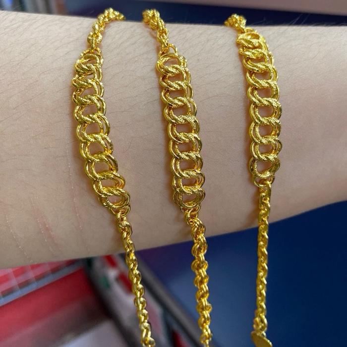 Gelang Emas Crum Kristal Asli Aceh