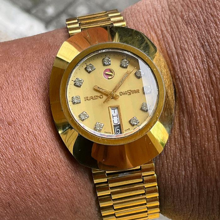 JAM SWISS : RADO DIASTAR GOLD ORIGINAL DIAMOND INDEX