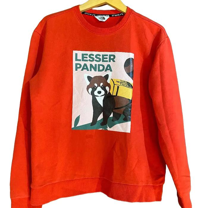 crownek tnf size L original  Pria Wanita Distro Sweater Panjang Crewneck Unisex