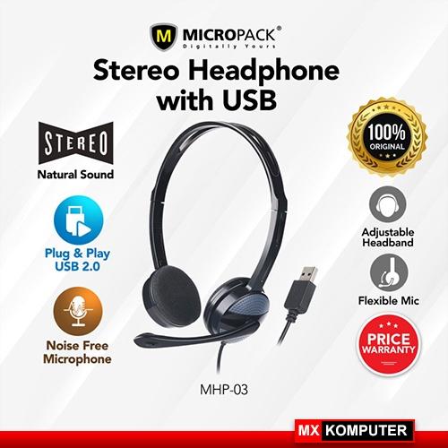 Micropack Stereo USB Headset with Mic (MHP-03)