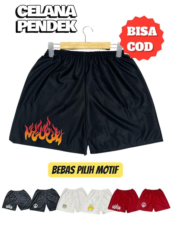 Kolorran Boxer Pants Celana Unisex Bisa Pilih Motif Celana Santai Distro Pria Material LOTTO TIPIS L