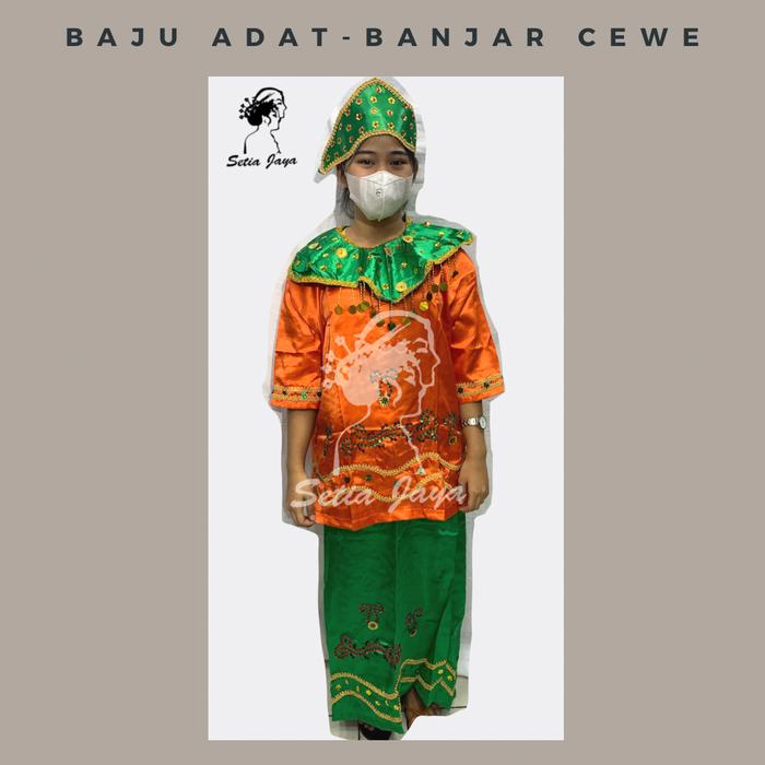 Kostum Tarian Banjar Dewasa Couple Full Set | Baju Banjar Kalimantan Tari Pentas Lomba Sanggar