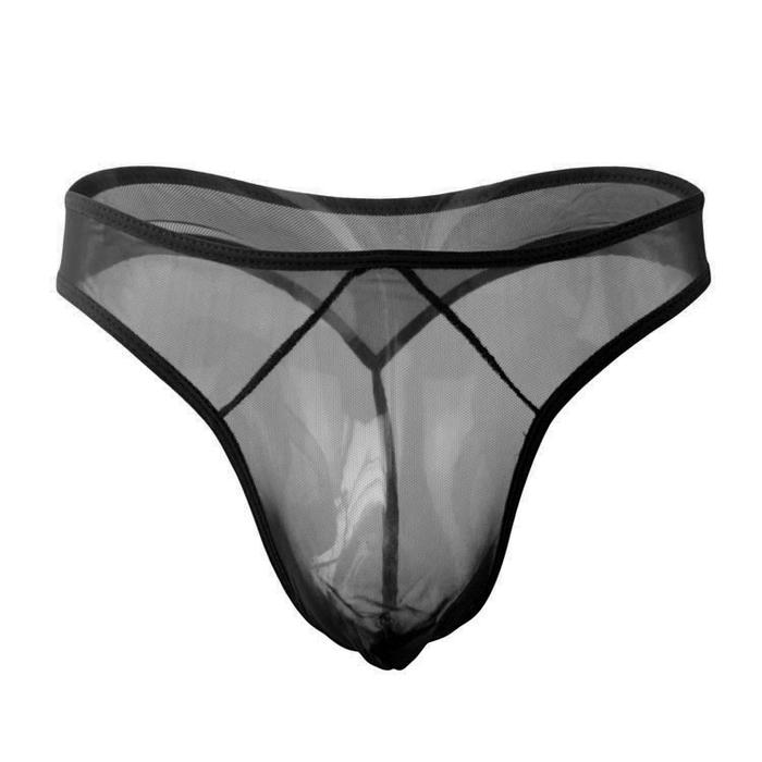 Celana Dalam Pria transparan low waist Men's G String underwear 4Y036 Lembut Boxer Cowok Dewasa