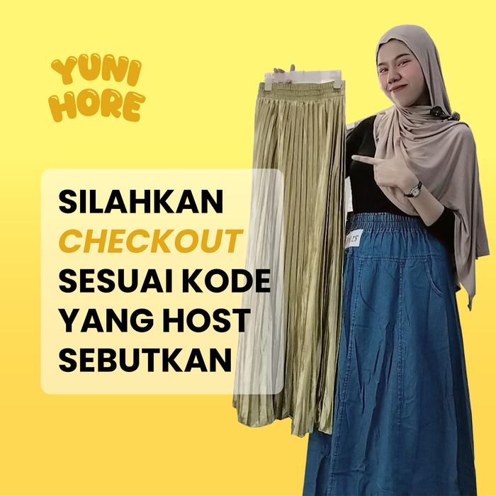 Live Arelia atasan wanita kulot rok setelan jeans setelan katun gamis outer