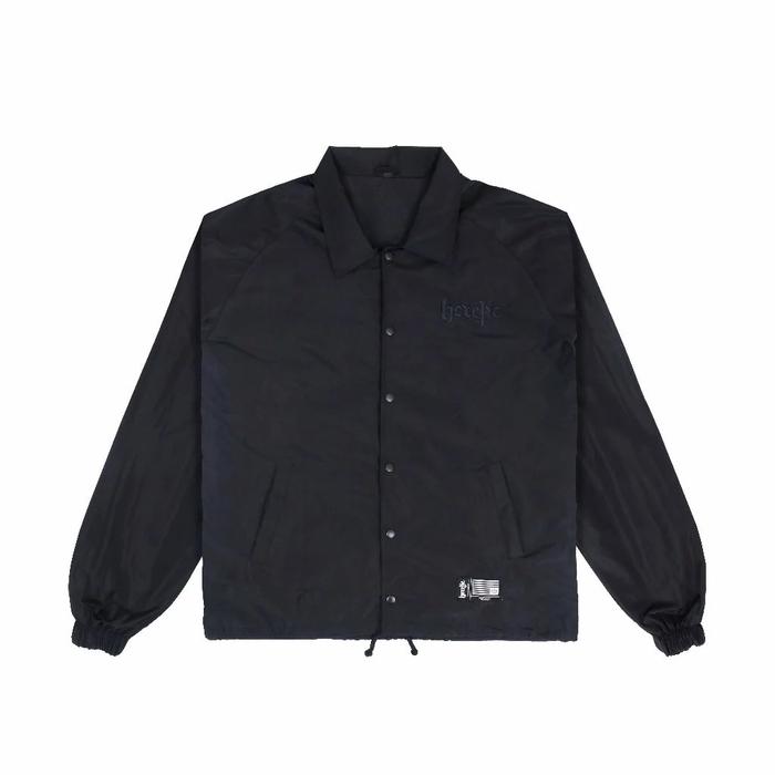 Heretic - Coach Jacket - DR XV Black Embroidery Heretic Jaket
