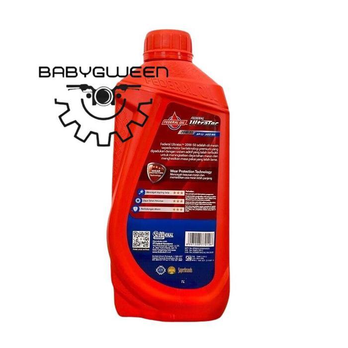 GW- 1 BOTOL Oli Motor Federal Ultratec 4T 20W-40 800ml Federal Ultratec Oil 0.8 - Kendaraan Mesin