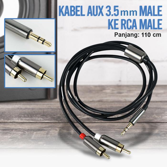 Grand Mall - Kabel Audio AUX | Kabel RCA Male | Kabel Penghubung Audio