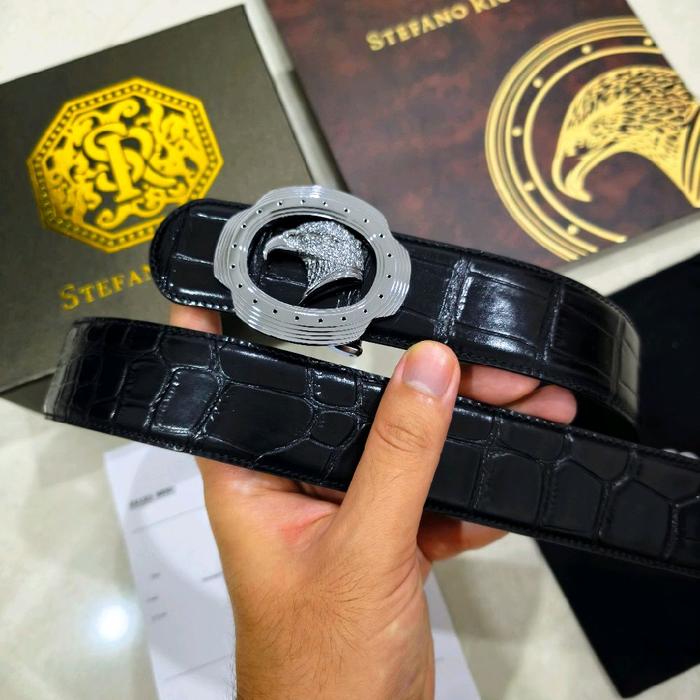 Ikat pinggang StefanoRicci polished Crocodile Belt