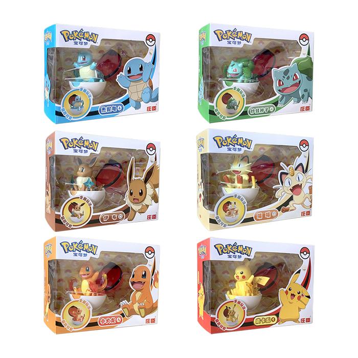 Pokemon Retractable Figure Deformed Pokeball Charmander Squirtle