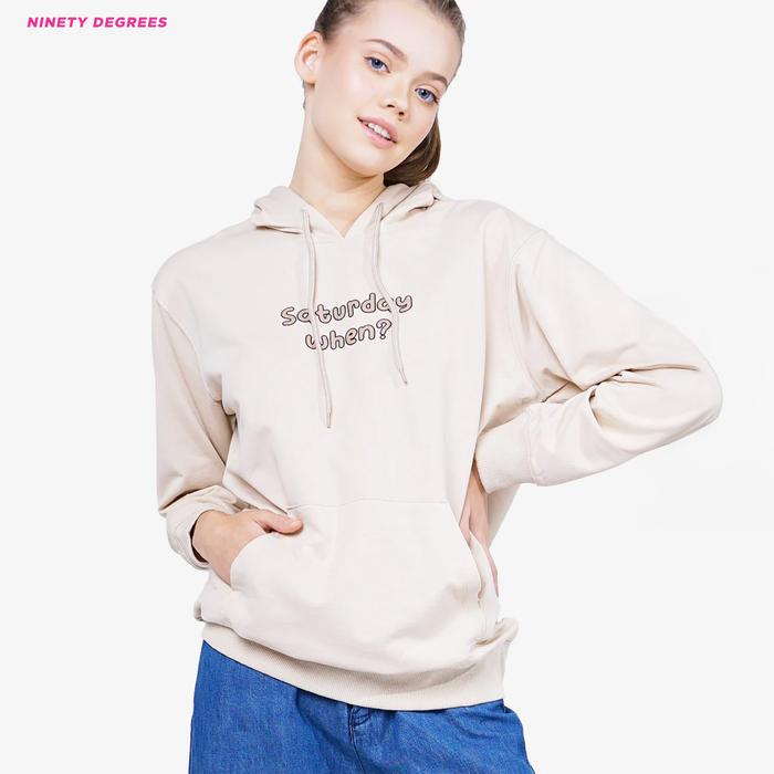 Ghina Cream Sweater Hoodie 34399D1CM - Ninety Degrees