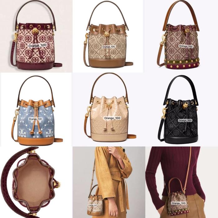 TAS TB T Monogram Bucket Bag Mini Crossbody Bag ORIGINAL