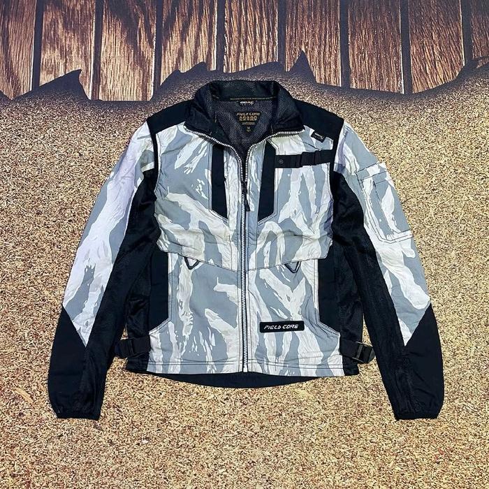 jaket motor touring FIELD CORE CORDURA FABRIC multi big pocket belakang lengan bisa di lepas jadi ro
