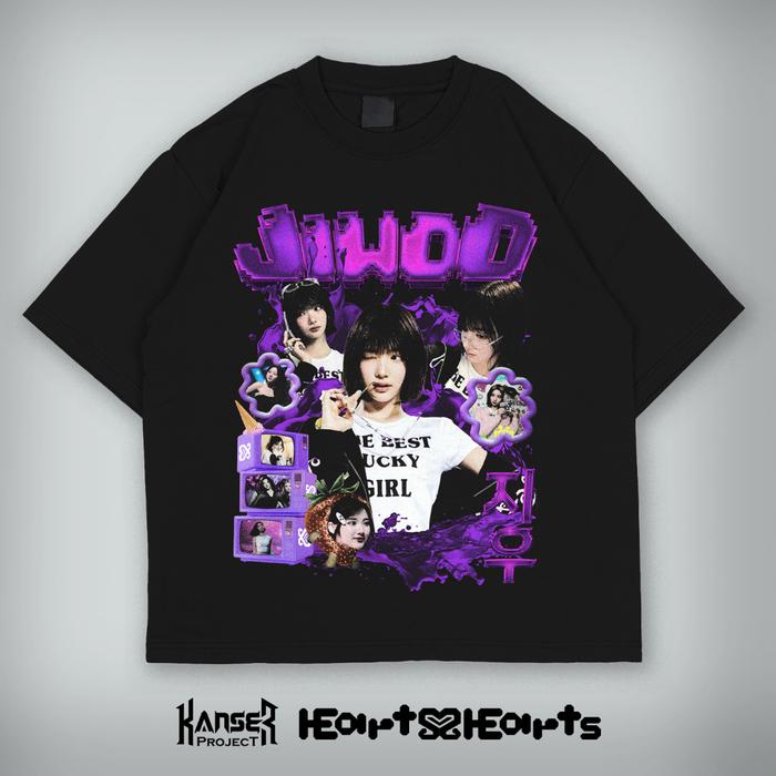 [HOT] Boxy Oversize JIWOO HEARTS2HEARTS STYLE Series Tee