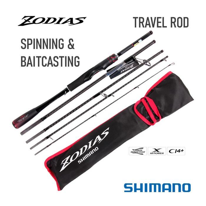 Shimano Zodias Pack 2021 Travel Rod Spinning Baitcasting Joran Pancing