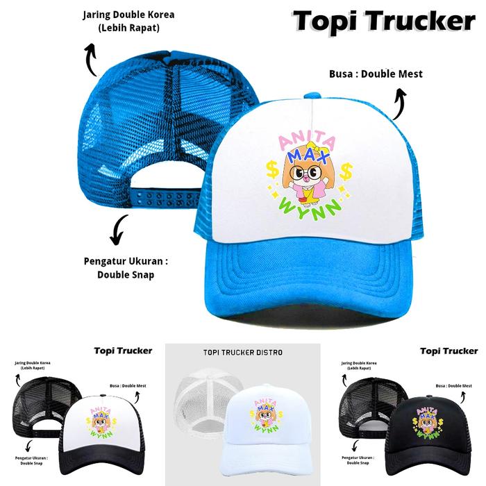 Topi Trucker Jaring Logo Anita Max Wynn Topi I NEED THE MAX WIN ! ALTER EGO MEME Baseball Pria