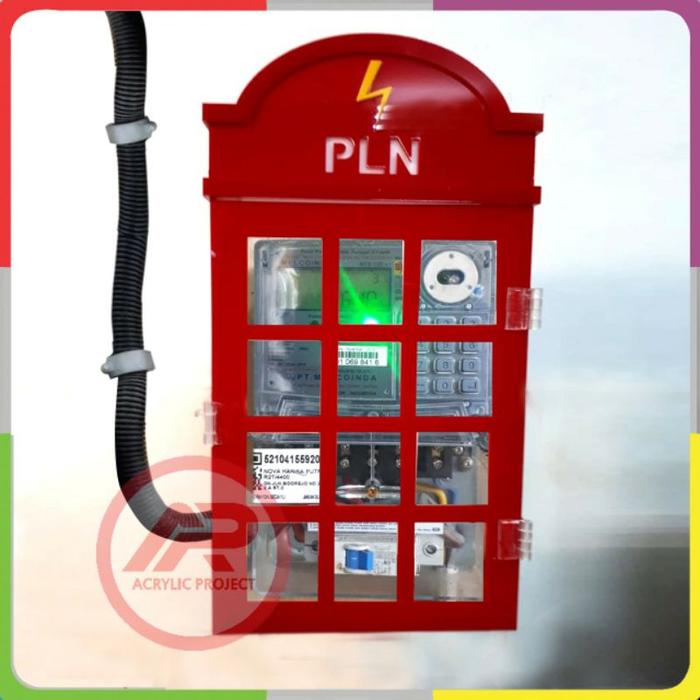 Termurah !! BOX METERAN LISTRIK TOKEN , MODEL BRITISH TELEPHONE BOOTH (token kecil)