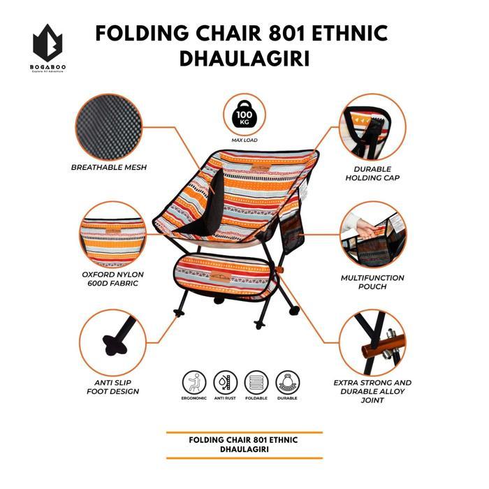 Eiger - BISA COD Kursi Lipat FC 801 Dhaulagiri Model Etnik - Folding Chair - Kursi Etnik Dhaulagiri