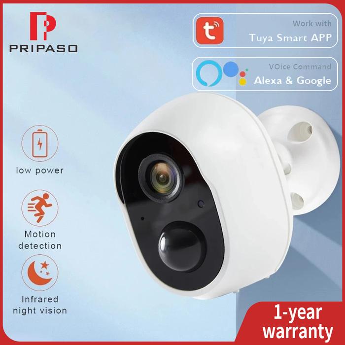 Tuya Wireless Camera 1080P IP Battery Camera Rechargeable Outdoor