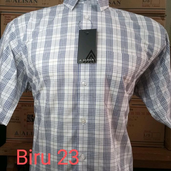 kemeja Alisan motif lengan pendek reguler