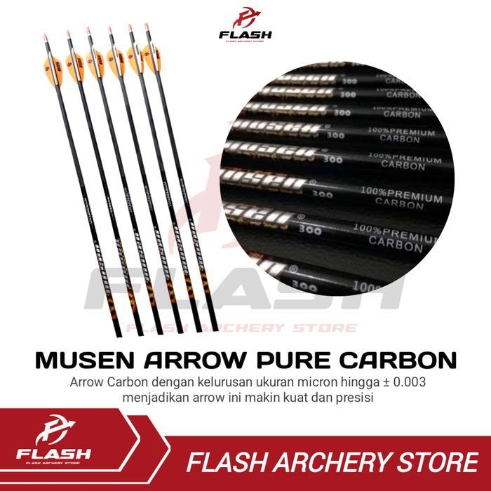 Arrow Pure Carbon Musen Premium Original Straight ±0.003 - 900 1 Lusin TAD176