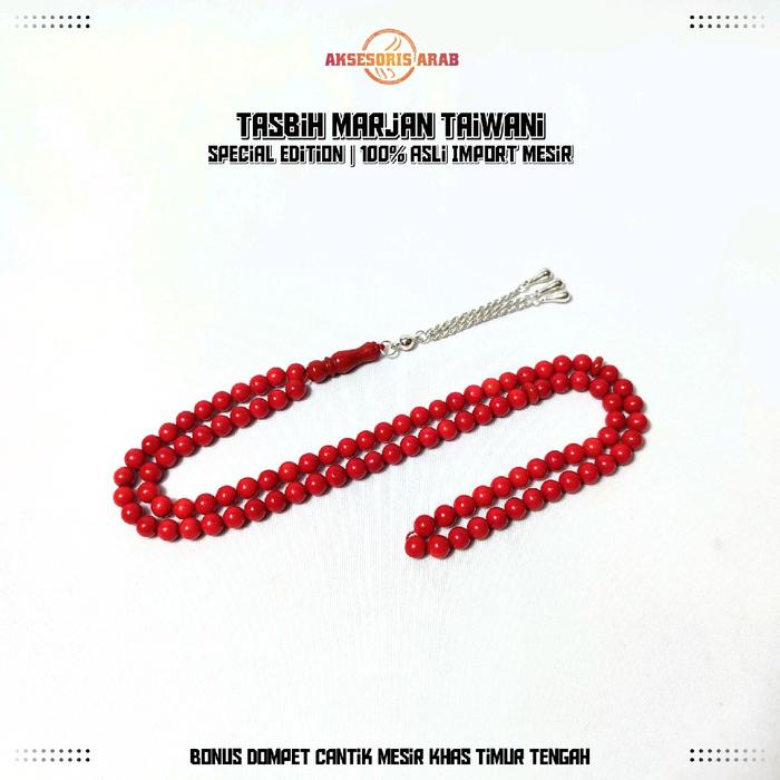 Tasbih Marjan Impor Mesir Asli Marjan Taiwani