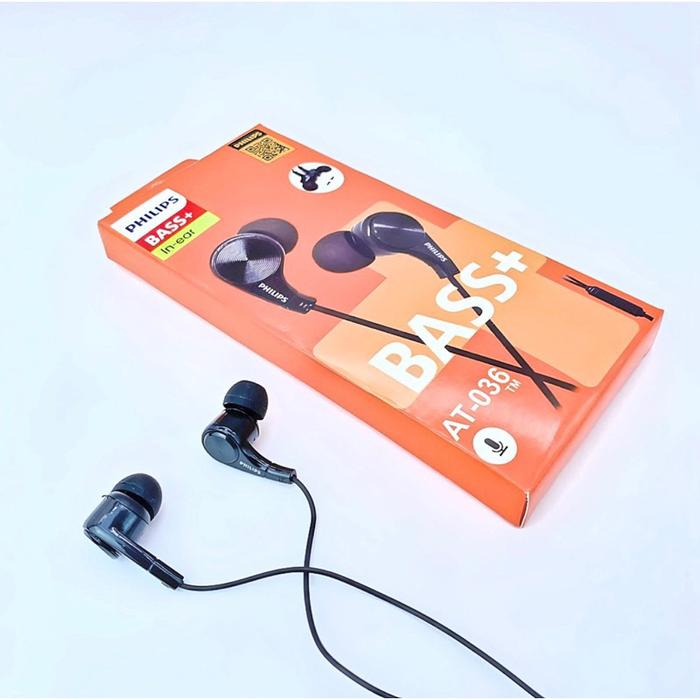 Headset Philips Bass+ At-036 / Handsfree / Hedset / Earphones