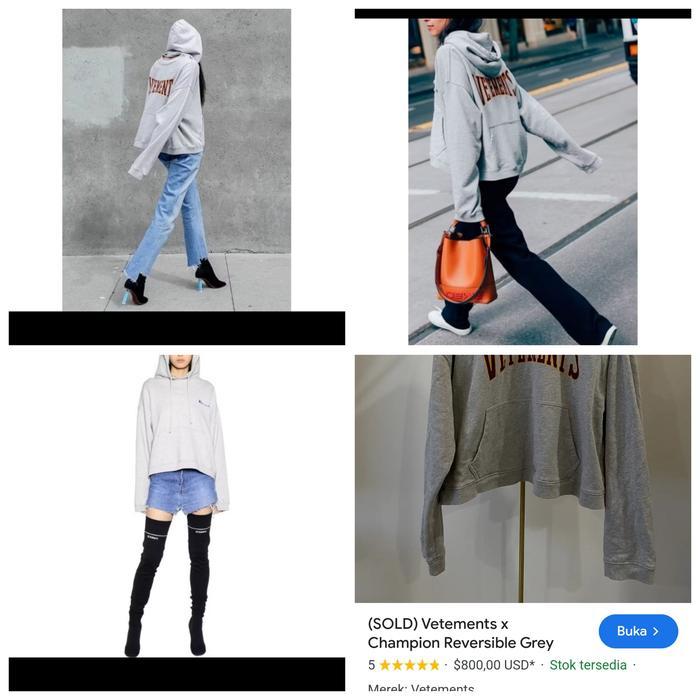 vetements pourfemme tricots ete 2016 x champion reversible grey jaket