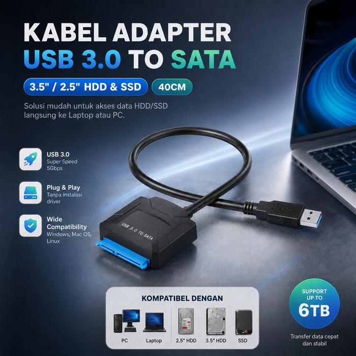 GrandMall - Kabel USB SATA | Adapter HDD SSD | Kabel Converter USB 3.0