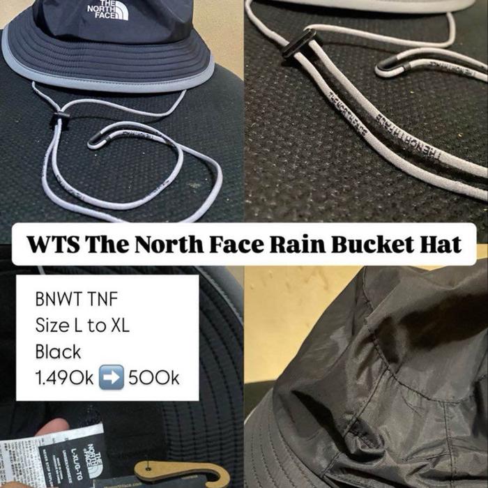 The North Face Topi Rain Bucket Hitam BNWT TNF Size L hingga XL Harga Terbaik
