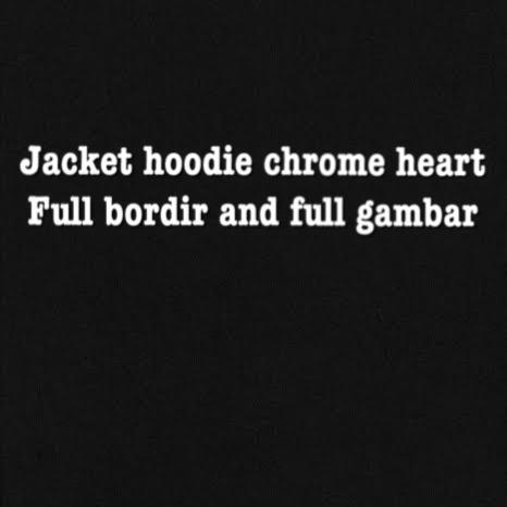 Jacket hoodie chrome heart