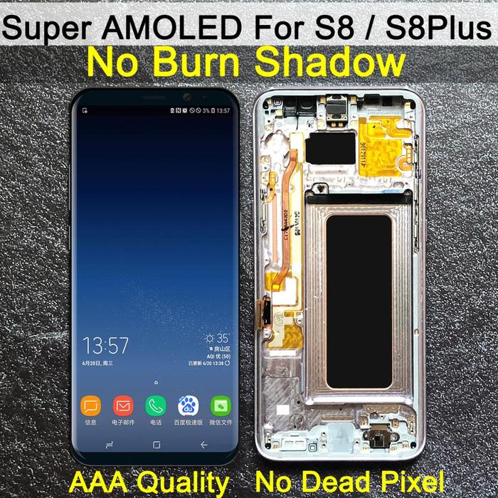 AAA ORIGINAL SUPER AMOLED S8 LCD with frame for SAMSUNG Galaxy S8