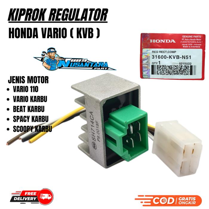 KIPROK REGULATOR VARIO 110 +SOKET VARIO 110 BEAT KARBU SPACY KARBU SCOOPY KARBU