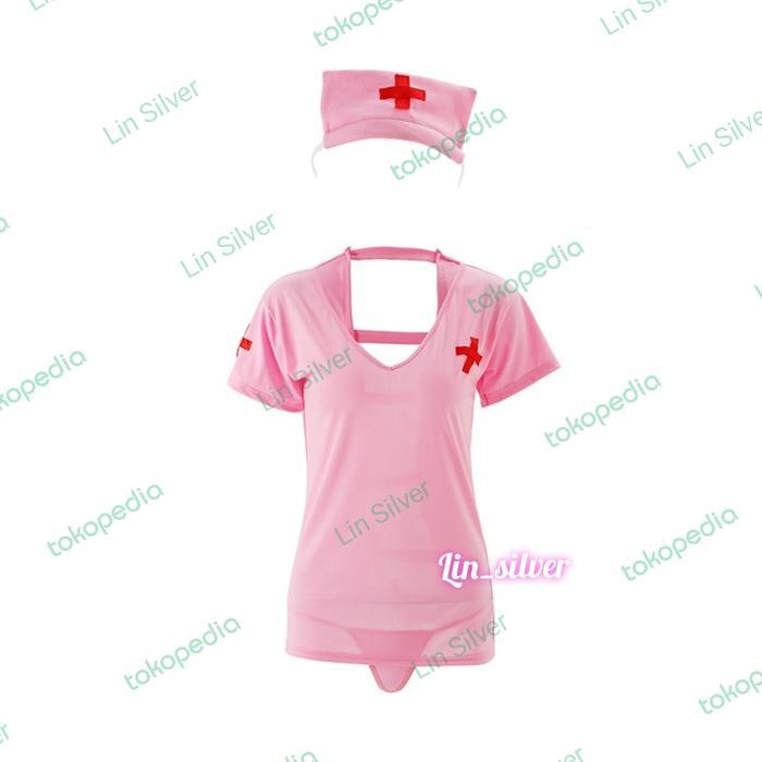 HarapanMakmur Sexy Lingeri baju tidur kostum cosplay perawat suster nurse seksi