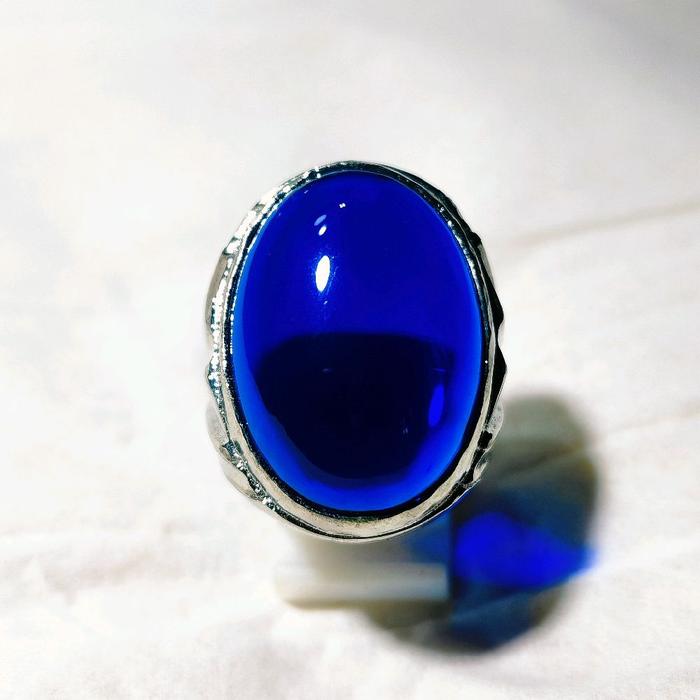 batu cincin biru safir jumbo
