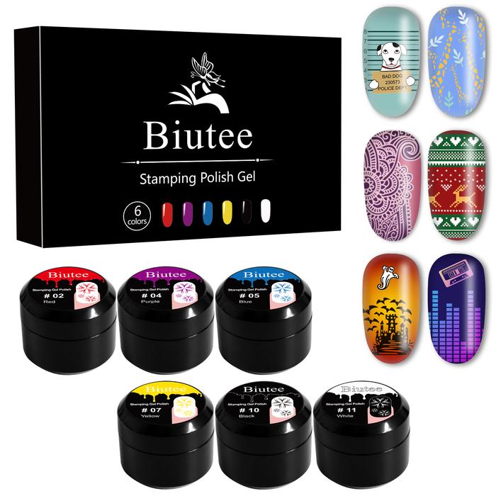 Biutee 2021 Nail Stamping Gel Polish Stamping Gel Polish Nail Gel Kit