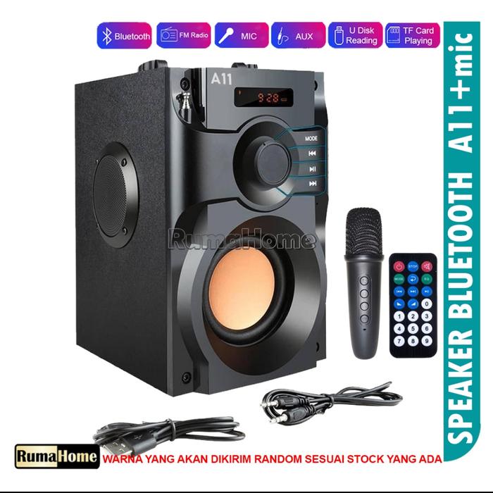 Bluetooth Speaker Portable Baterai bisa di charge Karaoke Radio FM TF Card USB subwoofer stereo gara