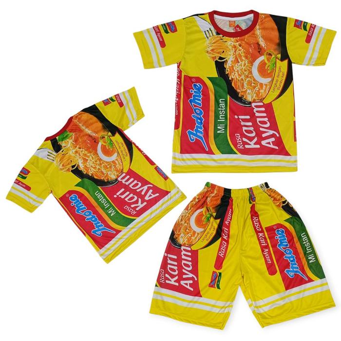 setelan baju anak gambar Indomie KARI AYAM